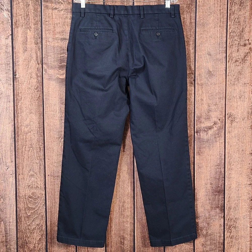 34x31 Vtg Flex Comfort Double Pleat Classic Fit Mens Blue Chino